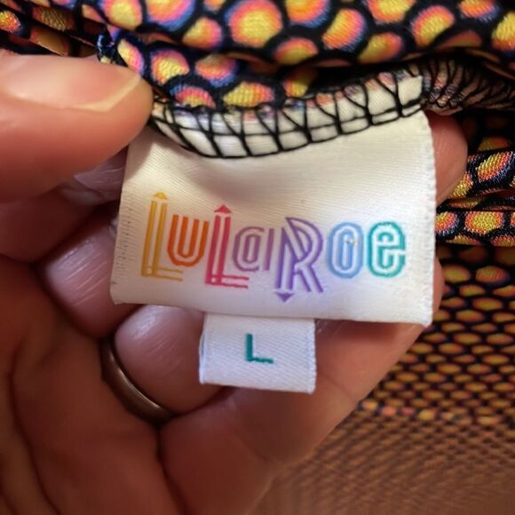 ✨LuLaRoe Coral, Yellow & Blue Circle Print Maxi Skirt - Picture 6 of 7